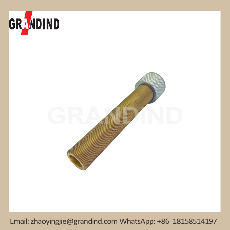 Knurled ক্যাপ সহ CNC মেশিনযুক্ত ব্রাস থ্রেডেড টিউব